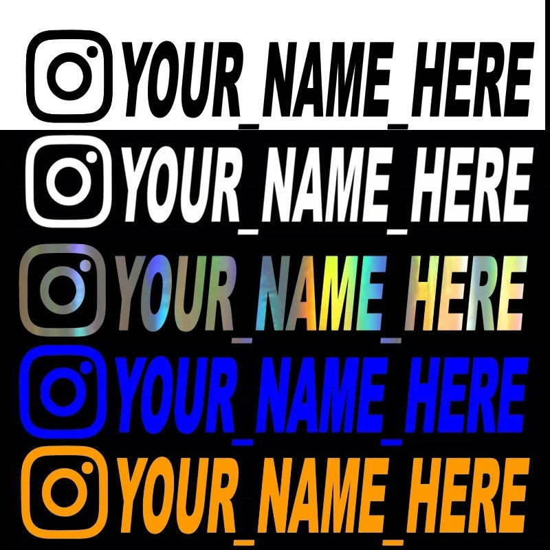 Car Stickers Instagram YOUR NAME HERE