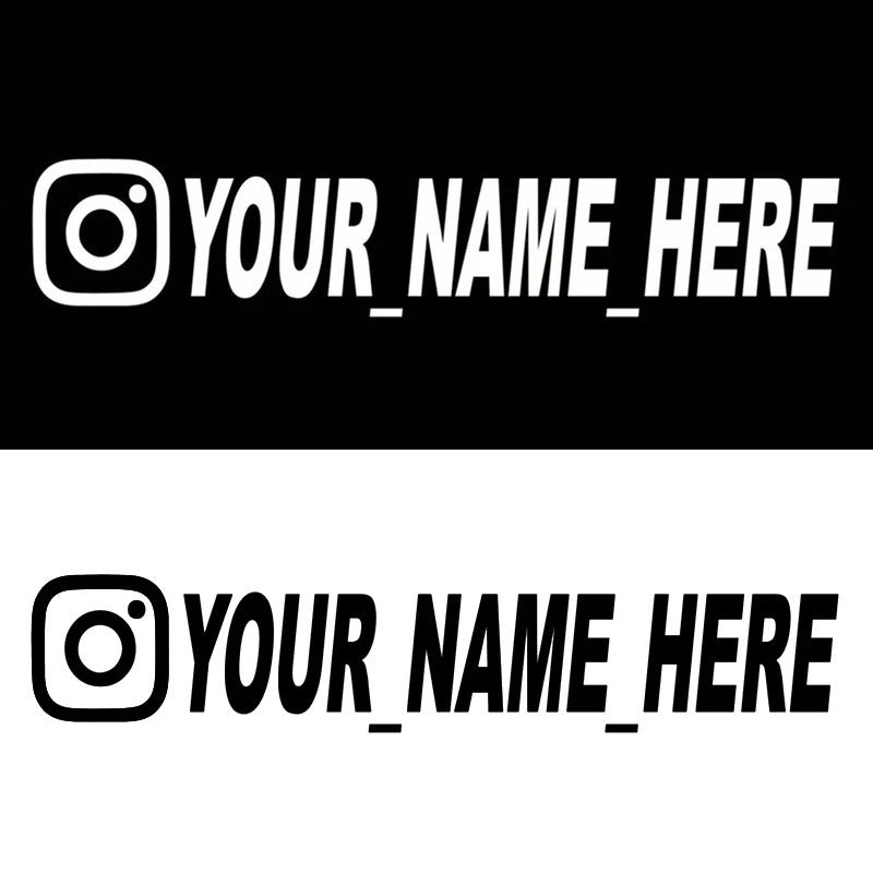 Car Stickers Instagram YOUR NAME HERE