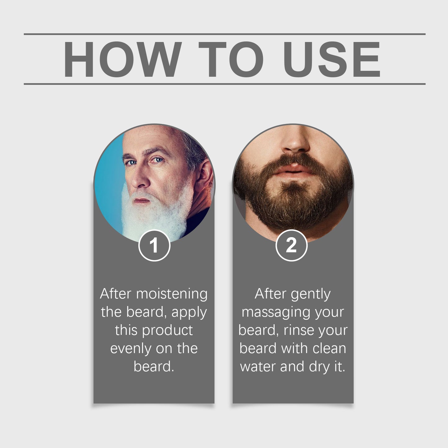 East Moon Facial Hair Shampoo Men's Facial Hair Cleansing Moisturizing Soft Facial Hair Gentle Clean Shave