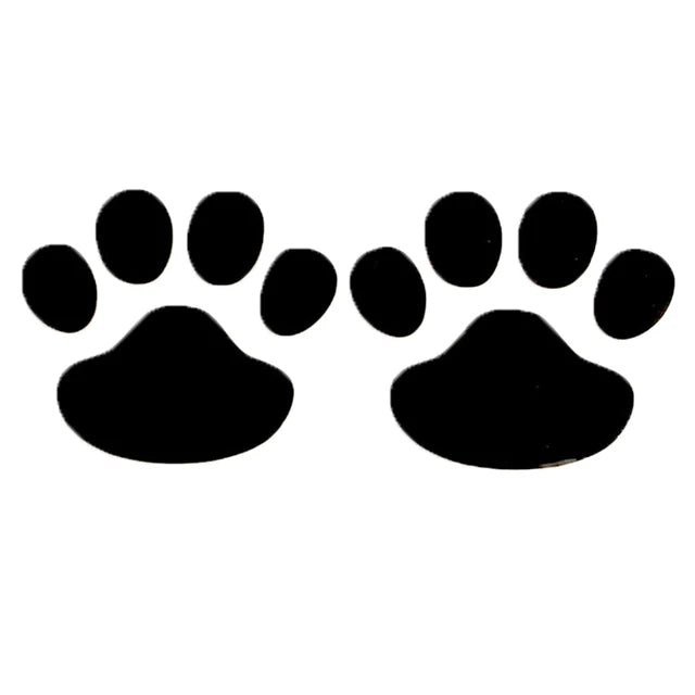 Dewtreetali Car Sticker Cool Design Paw 3D Animal Dog Cat Bear Foot Prints Footprint 3M Decal Car Stickers Silver Gold Red Bla