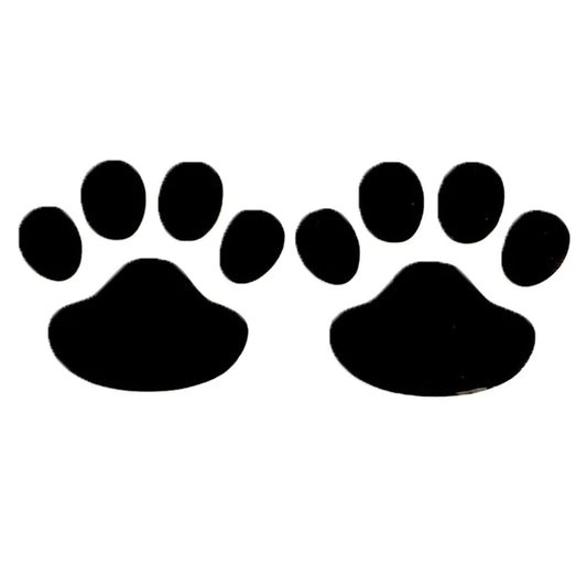 Dewtreetali Car Sticker Cool Design Paw 3D Animal Dog Cat Bear Foot Prints Footprint 3M Decal Car Stickers Silver Gold Red Bla