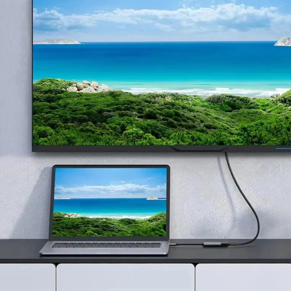 USB Type C To HDMI Compatible 2.1 Cable 4K 60HZ For Mobile Phone TV Laptop USB-C USBC Adapter Video Wire Plug HD Converter