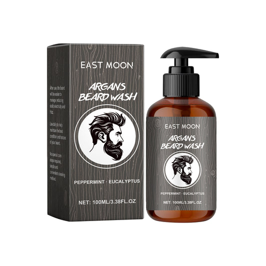 East Moon Facial Hair Shampoo Men's Facial Hair Cleansing Moisturizing Soft Facial Hair Gentle Clean Shave