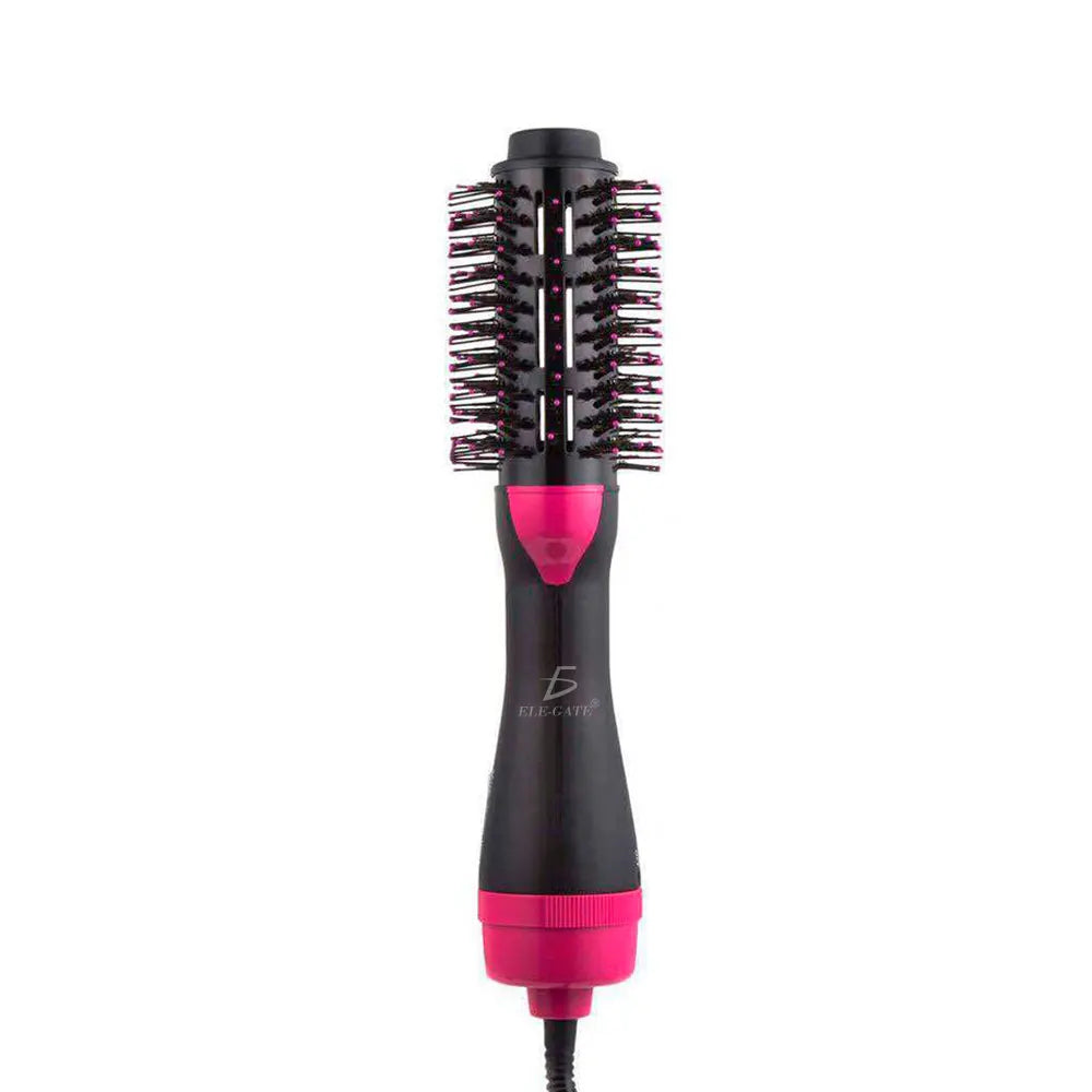 Electric Hair Dryer Brush with Portable Nylon and Ceramic Handle Battery-Powered for Home and Hotel Use