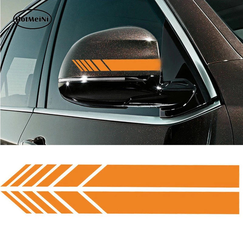 2pcs Car Styling Auto SUV Vinyl Graphic Car Sticker Rearview Mirror Side Decal Stripe DIY Car Body Decals 15.3*2cm